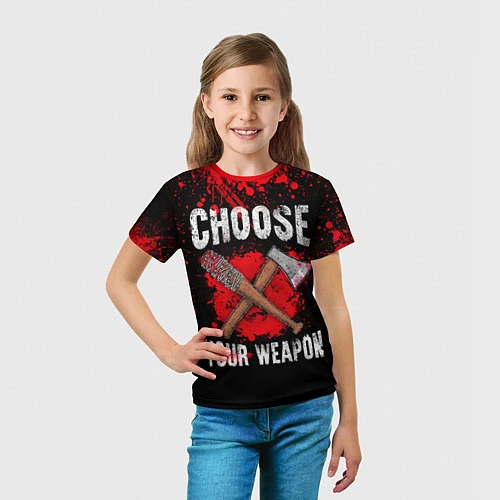 Детская футболка Choose Your Weapon / 3D-принт – фото 5