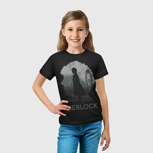 Детская футболка Sherlock World / 3D-принт – фото 5