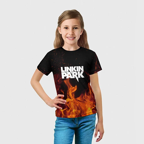 Детская футболка Linkin Park: Hell Flame / 3D-принт – фото 5