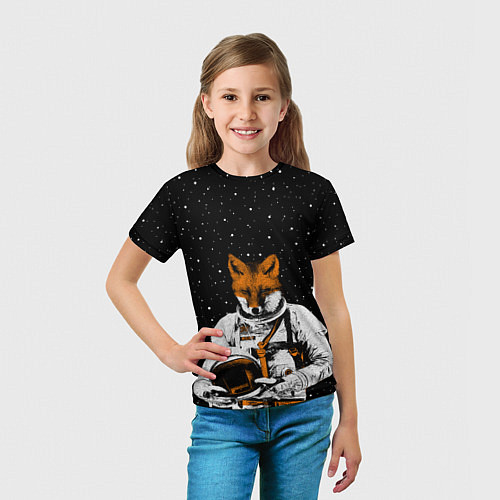 Детская футболка Лис космонавт / 3D-принт – фото 5