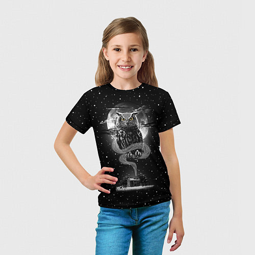 Детская футболка Ночная сова / 3D-принт – фото 5