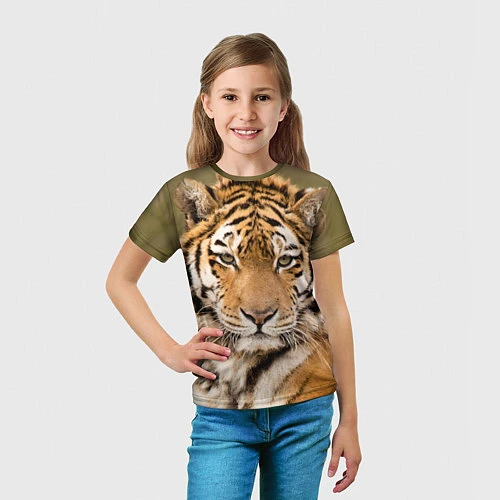 Детская футболка Милый тигр / 3D-принт – фото 5