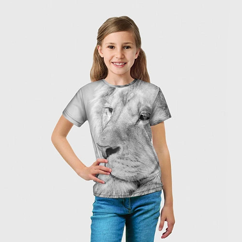 Детская футболка Мудрый лев / 3D-принт – фото 5