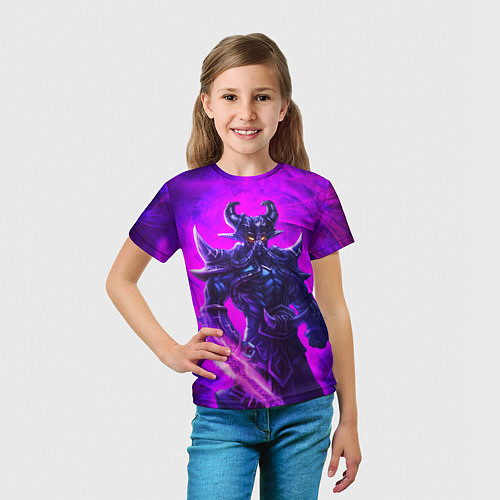 Детская футболка Пурпурный / 3D-принт – фото 5