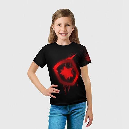 Детская футболка Gambit: Black collection / 3D-принт – фото 5