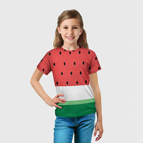 Детская футболка Сочный арбуз / 3D-принт – фото 5