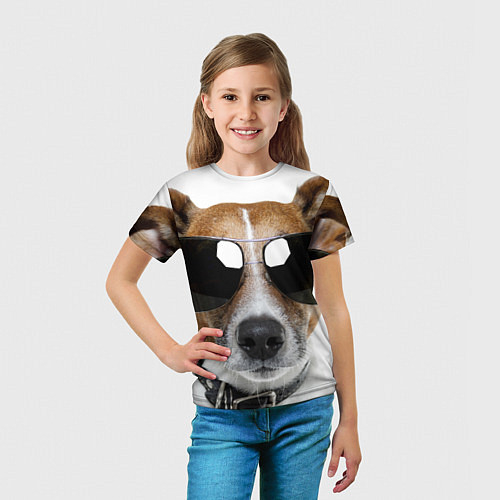 Детская футболка Джек Рассел в очках / 3D-принт – фото 5