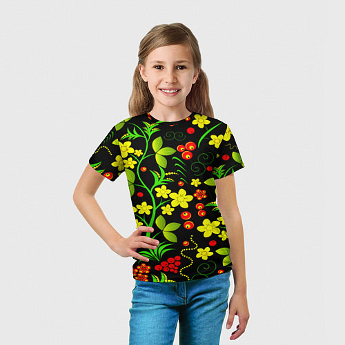Детская футболка Natural flowers / 3D-принт – фото 5