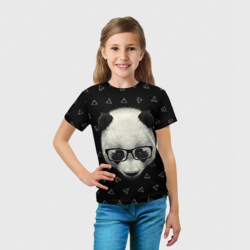 Детская футболка Умная панда / 3D-принт – фото 5