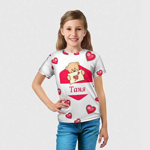 Детская футболка Влюбленная Таня / 3D-принт – фото 5