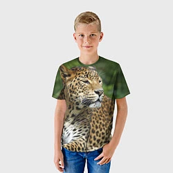 Футболка детская Лик леопарда, цвет: 3D-принт — фото 2