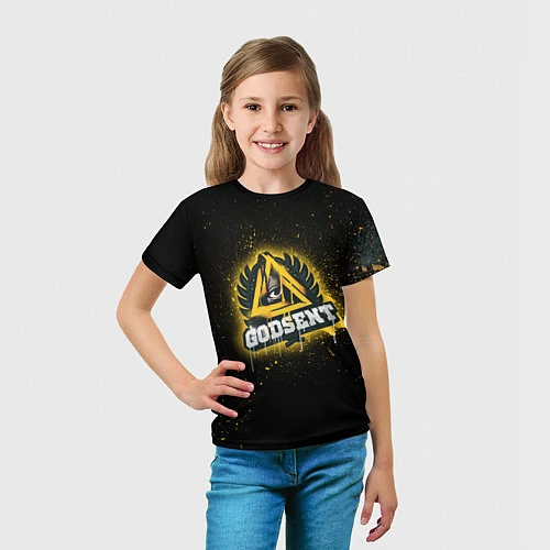 Детская футболка Godsent: Black collection / 3D-принт – фото 5