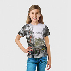 Футболка детская Лондон - бульвар, цвет: 3D-принт — фото 2