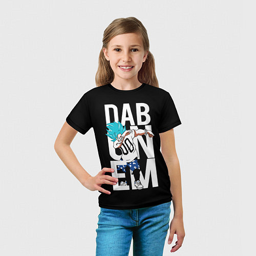 Детская футболка Super God Dab / 3D-принт – фото 5