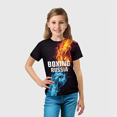 Детская футболка Boxing Russia / 3D-принт – фото 5
