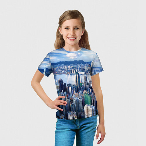 Детская футболка Гонконг - Китай / 3D-принт – фото 5