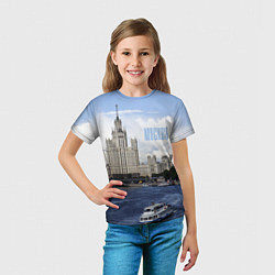 Футболка детская Москва река, цвет: 3D-принт — фото 2