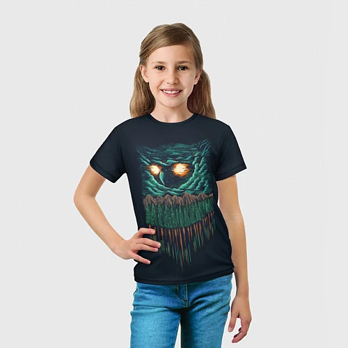 Детская футболка Лесная сова / 3D-принт – фото 5