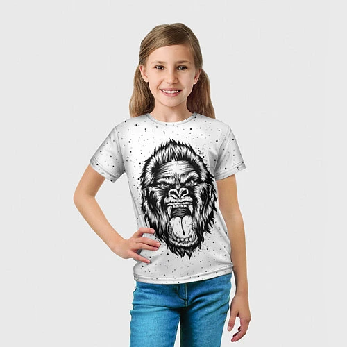 Детская футболка Рык гориллы / 3D-принт – фото 5
