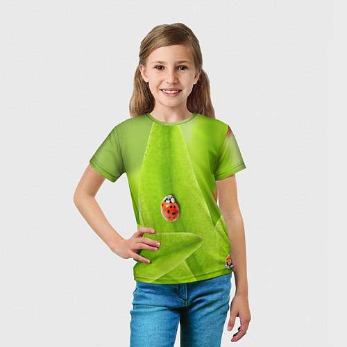 Детская футболка Жучки на травке / 3D-принт – фото 5