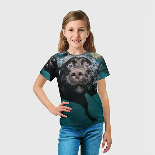 Детская футболка Пес дайвер / 3D-принт – фото 5