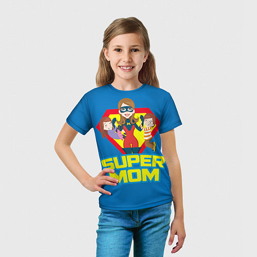 Детская футболка Супермама / 3D-принт – фото 5