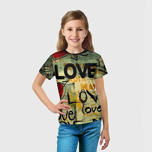 Детская футболка Love letter / 3D-принт – фото 5