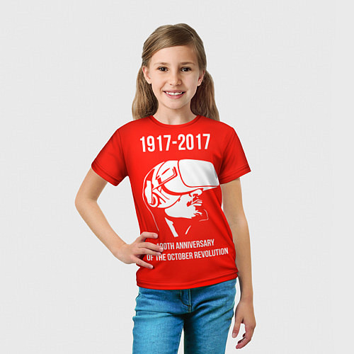 Детская футболка 100 лет революции / 3D-принт – фото 5