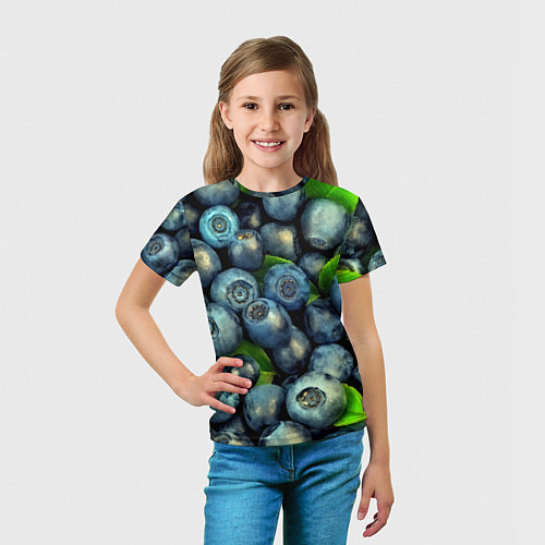 Детская футболка Голубика / 3D-принт – фото 5