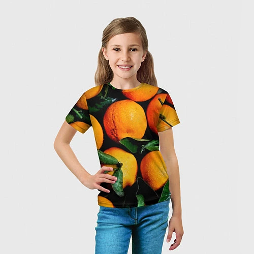 Детская футболка Мандаринчики / 3D-принт – фото 5