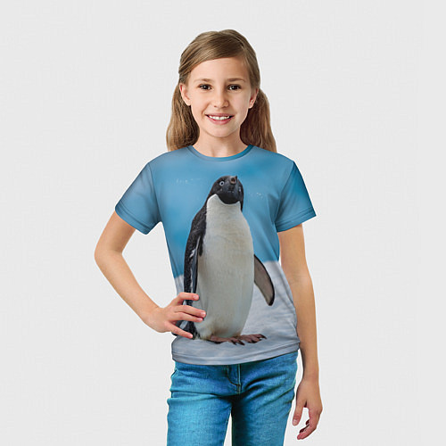 Детская футболка Пингвин на айсберге / 3D-принт – фото 5