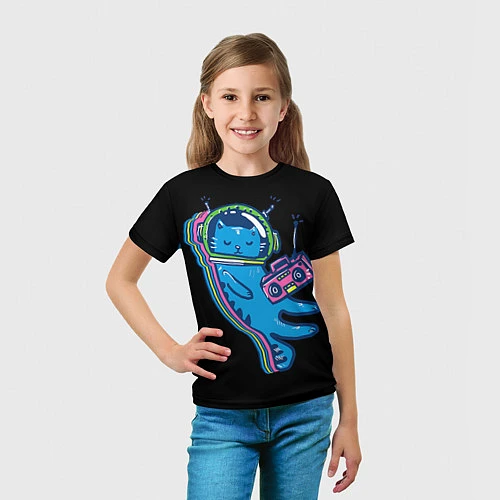 Детская футболка Космокот 1 / 3D-принт – фото 5