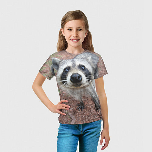 Детская футболка Носик енота / 3D-принт – фото 5