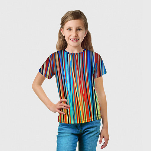 Детская футболка Colored stripes / 3D-принт – фото 5
