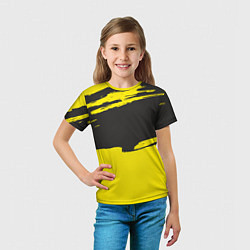 Футболка детская Чёрно-жёлтый, цвет: 3D-принт — фото 2
