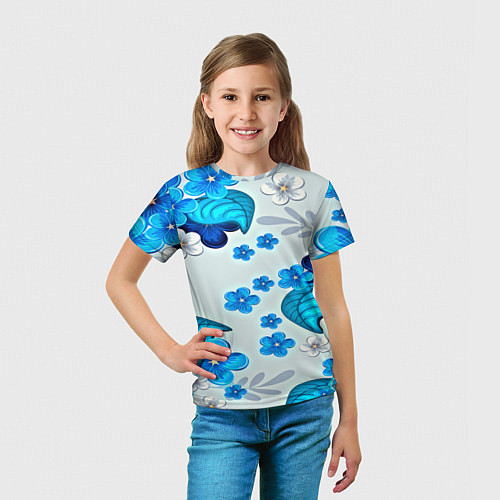 Детская футболка Весенний узор / 3D-принт – фото 5