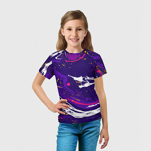 Детская футболка Фиолетовый акрил / 3D-принт – фото 5