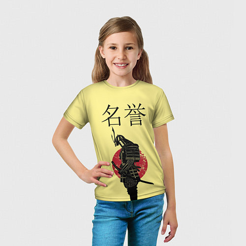 Детская футболка Японский самурай (честь) / 3D-принт – фото 5
