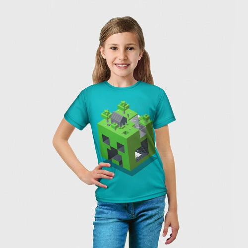 Детская футболка Minecraft World / 3D-принт – фото 5