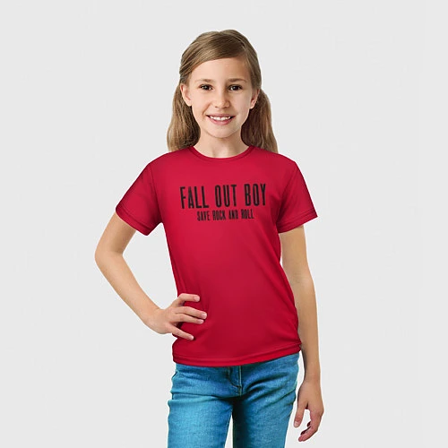 Детская футболка Fall out boy: Save Rock / 3D-принт – фото 5