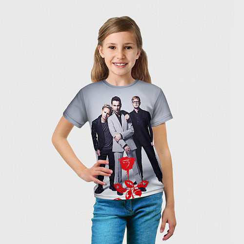Детская футболка Depeche Mode: Red Flower / 3D-принт – фото 5