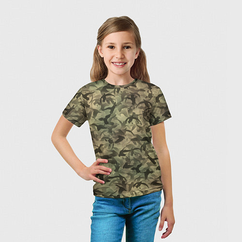 Детская футболка Камуфляж с утками / 3D-принт – фото 5