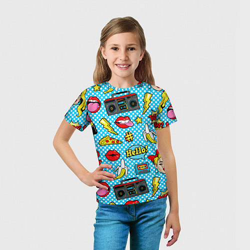 Детская футболка Девочка из комикса / 3D-принт – фото 5