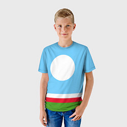 Футболка детская Республика Саха, цвет: 3D-принт — фото 2