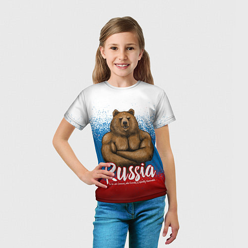 Детская футболка Russian Bear / 3D-принт – фото 5