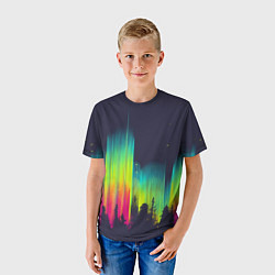 Футболка детская Северное сияние, цвет: 3D-принт — фото 2