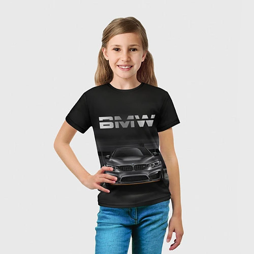 Детская футболка BMW серебро / 3D-принт – фото 5