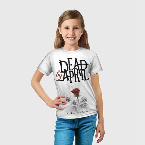 Детская футболка Dead by April: Within my heart / 3D-принт – фото 5
