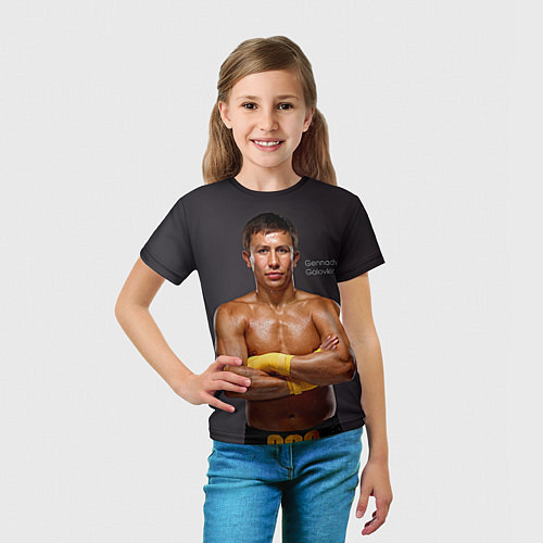 Детская футболка Геннадий Головкин / 3D-принт – фото 5