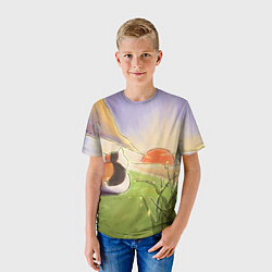 Футболка детская Тетрадь дружбы Нацумэ, цвет: 3D-принт — фото 2